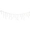 KSA 70 Count Multi-Color LED 5MM Icicle Christmas Lights, 7.5 ft White Wire